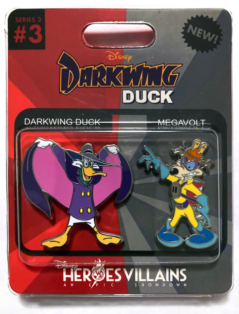 Darkwing Duck and Megavolt Pin Set - Full Set