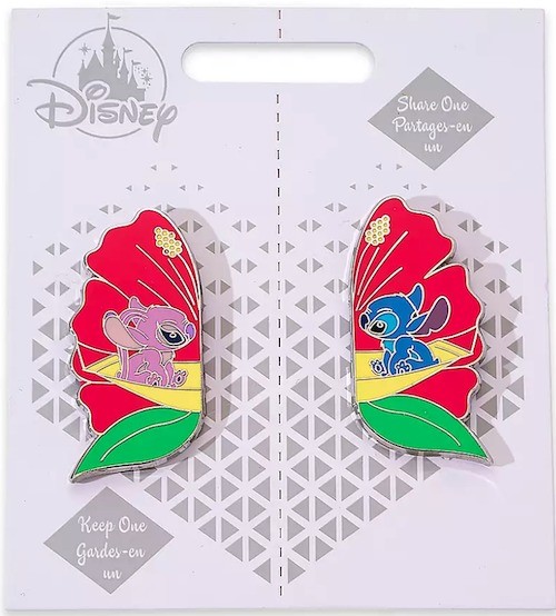 Stitch and Angel Hibiscus Pin Set - Full Set