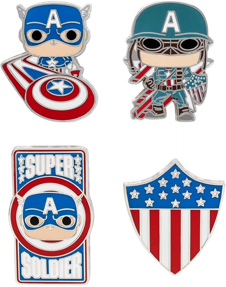 Funko PoP! Captain America 4-Piece Pin Set