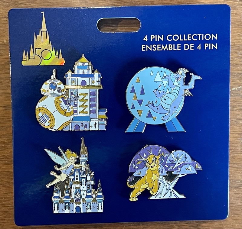 ディズニーワールド ピンバッジセット（5個）Disney World Pins ④【WDW購入】 ウォルトディズニーワールド ピンバッジセット