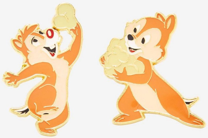 Chip 'n Dale with Popcorn Pieces Pin Set - Full Set