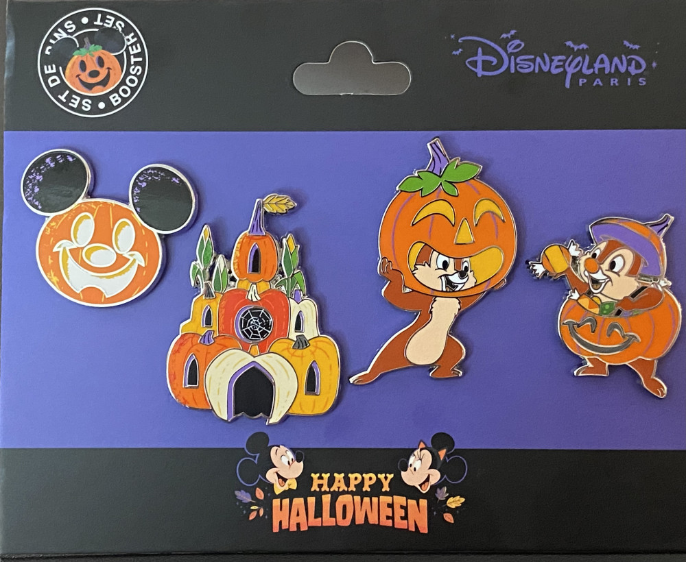 Halloween Booster Set - Mickey Icon Pumpkin, Pumpkin Castle, Chip 'n Dale