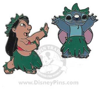 Lilo and Stitch Hula Dancing Set (2 pins)