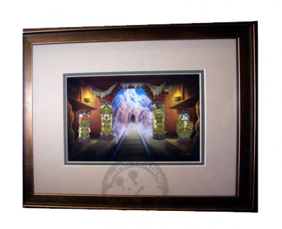 Disney Character Statues Framed Set