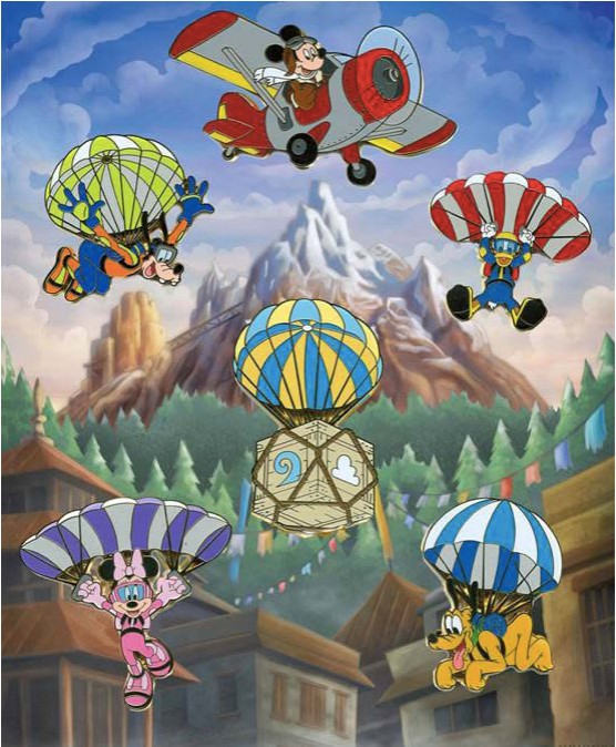 Parachuting into Tradeapin Framed Set
