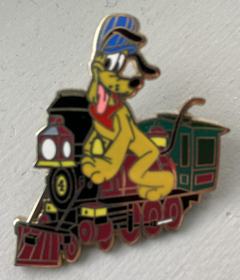 Train Engineer Pin Magic Kingdom Railroad Locomotives - Pluto train locomotive engineer ...