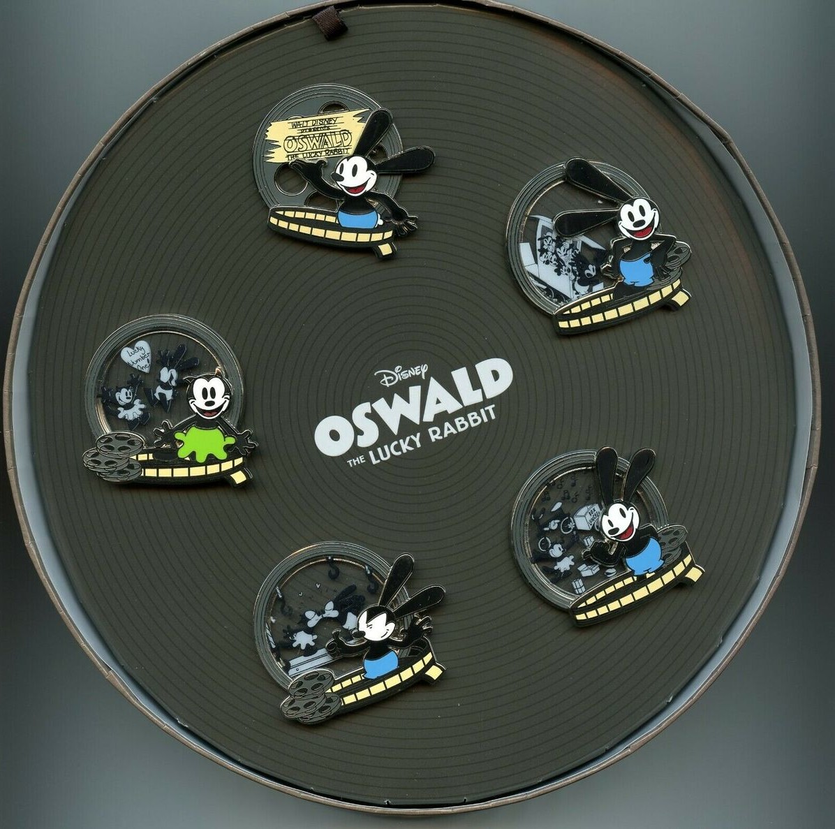 Oswald the Lucky Rabbit 90th Anniversary - Tiered Film Reel Pin