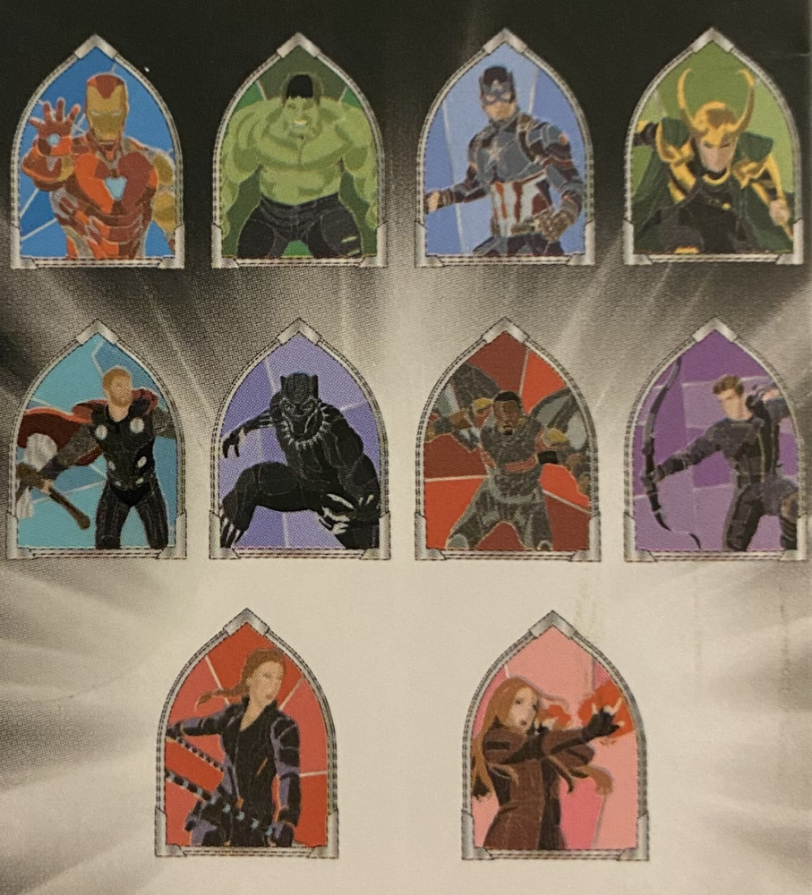 The Avengers Infinity Saga Stained Glass Window Portraits Set