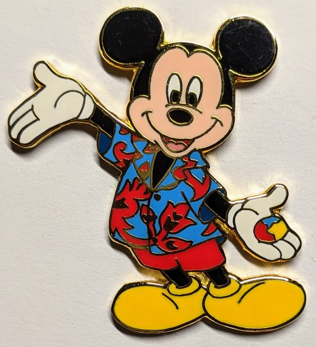 WDW/DLR - Custom Clutches Set with Pin - Mickey Mouse in a Hawaiian ...