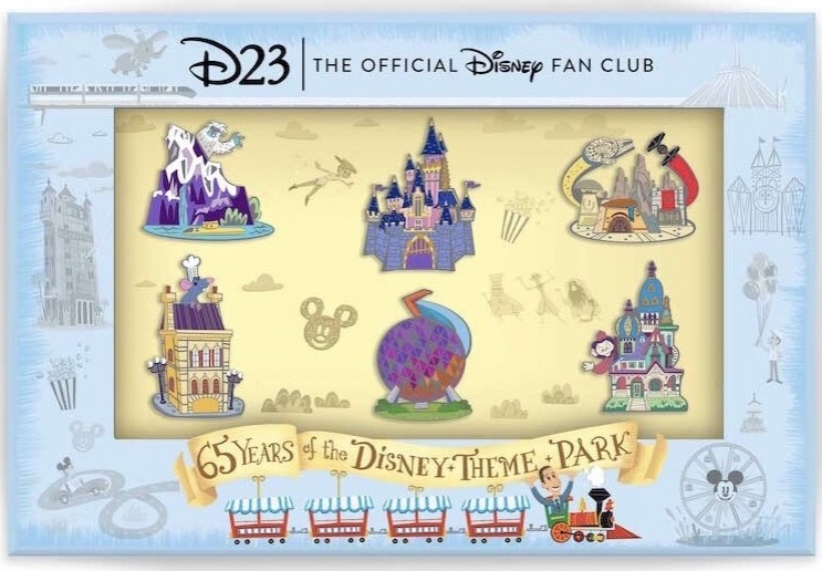 65 Years of Disney Parks D23 Pin Set