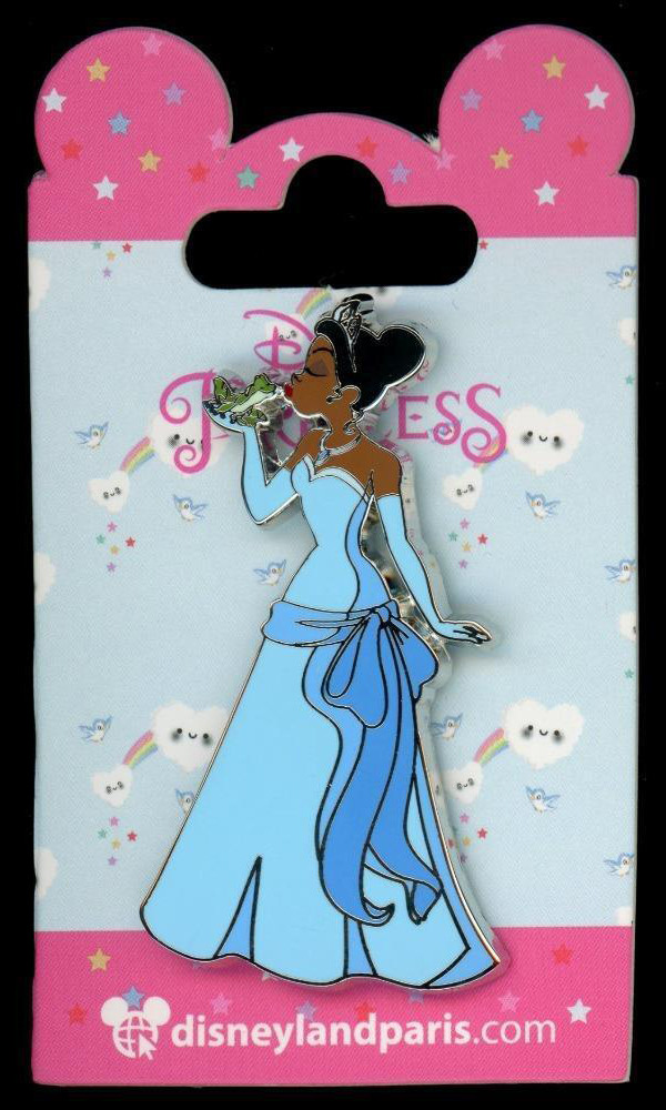Princess Series - Tiana in Blue Dress Kissing Frog | PIN 53500