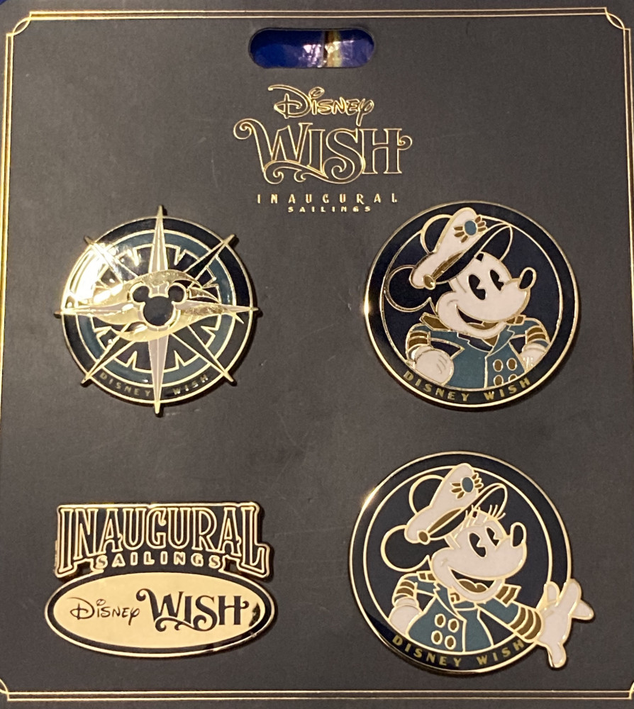 Disney Wish Cruise Ship - Inaugural Sailings Pin Set | PIN 55368