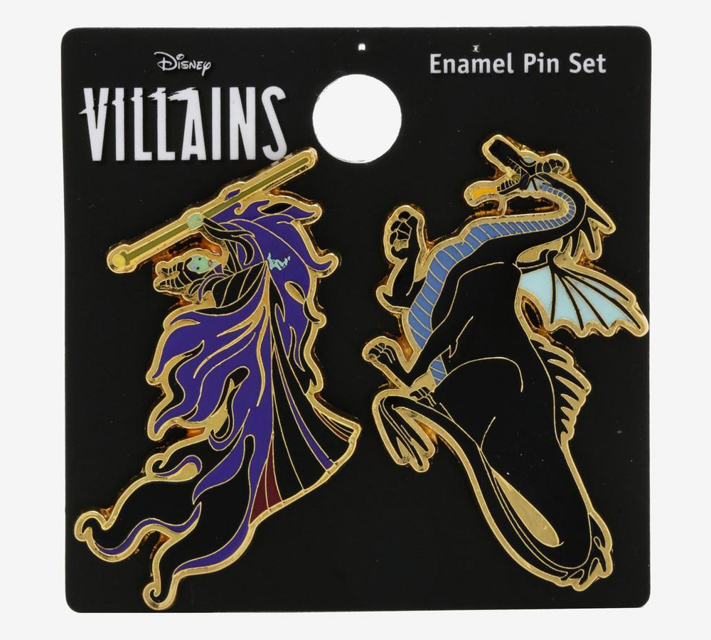 Maleficent and Maleficent Dragon Pin Set