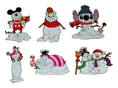Snowman Characters Pin Set