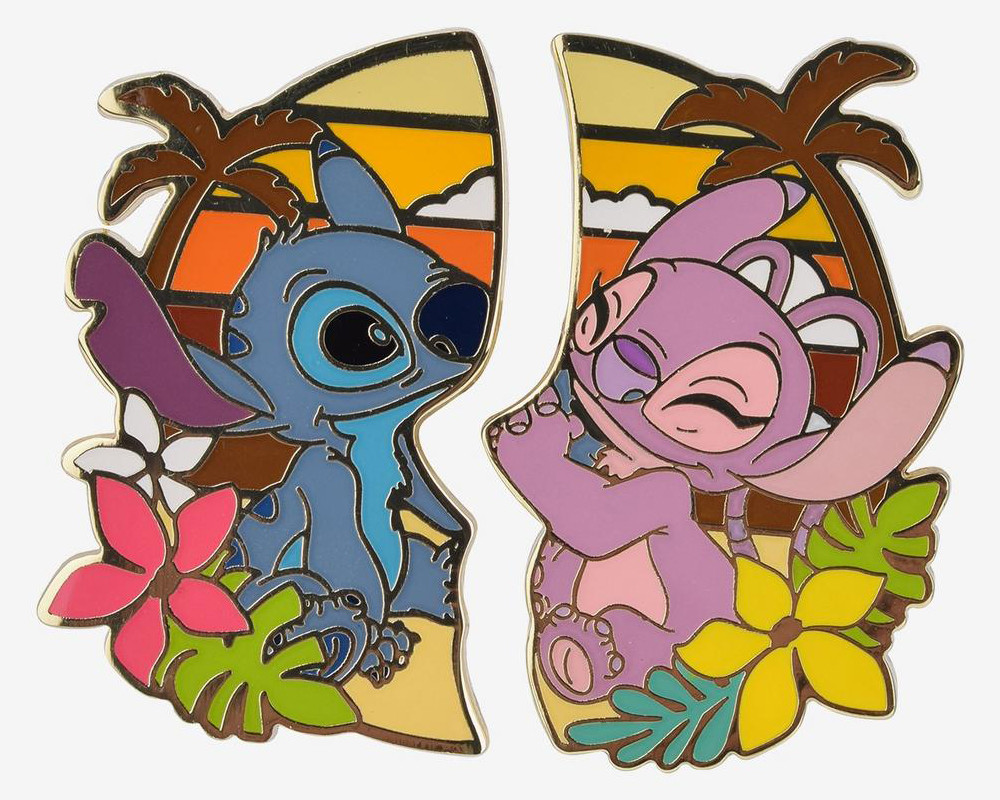 Angel & Stitch Sunset Beach Pin Set - Full Set