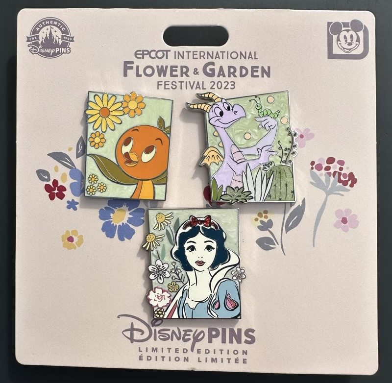 Characters with Florals Pin Set
