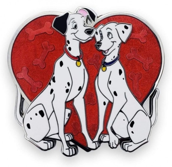 101 Dalmatians 60th Anniversary - Pongo and Perdita in Red Heart