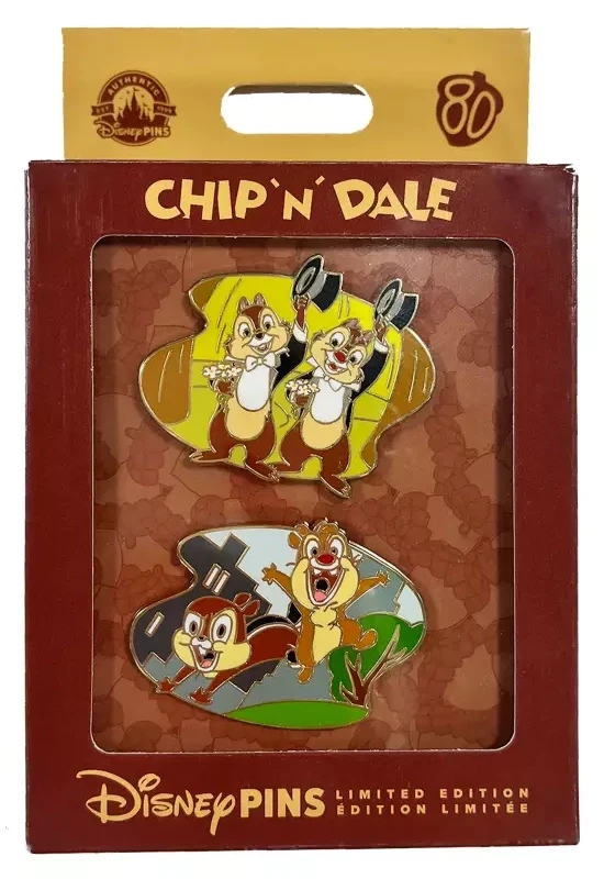 Chip and Dale 80th Anniversary Boxed Pin Set