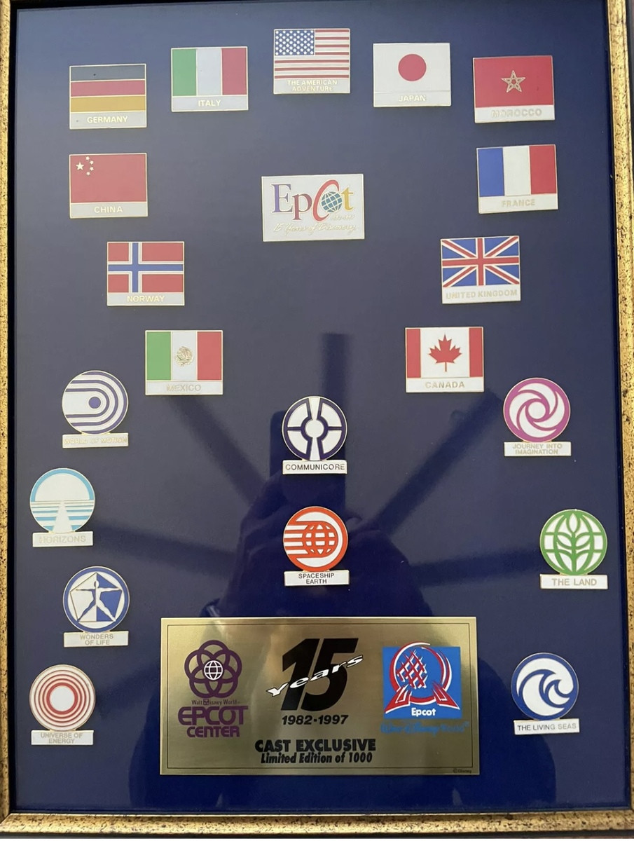 WDW - EPCOT 15th Anniversary Framed Set Cast Exclusive - World’s Showcase and Lands