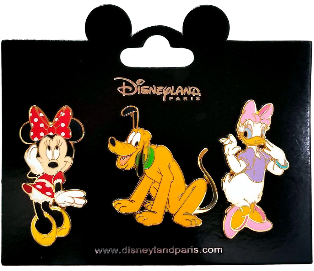 Minnie, Daisy, and Pluto 3 Pin Set - Full Set