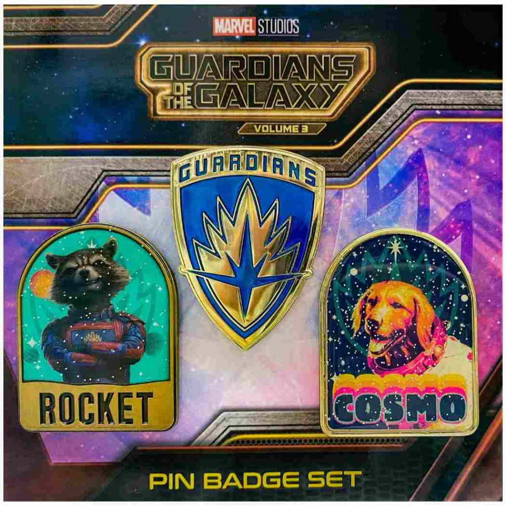 Rocket, Cosmo, and Badge Set