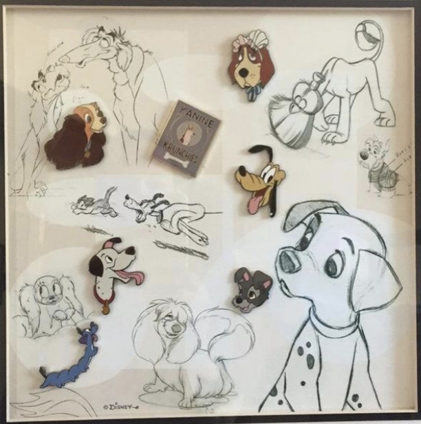 Disney's Dogs ピンズ Pin's Disney Dogs Groupe grappe Dalmatian Lady Nana Max