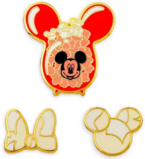 Mickey and Minnie Mouse Popcorn Flair Set