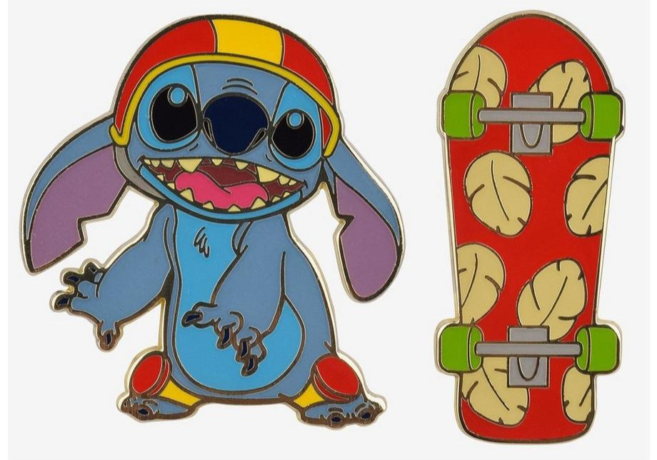 Stitch and Skateboard Pin Set - Full Set