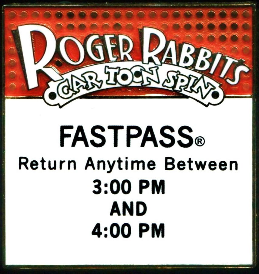 Disneyland Fastpass - Roger Rabbit's Car Toon Spin | PIN 47737