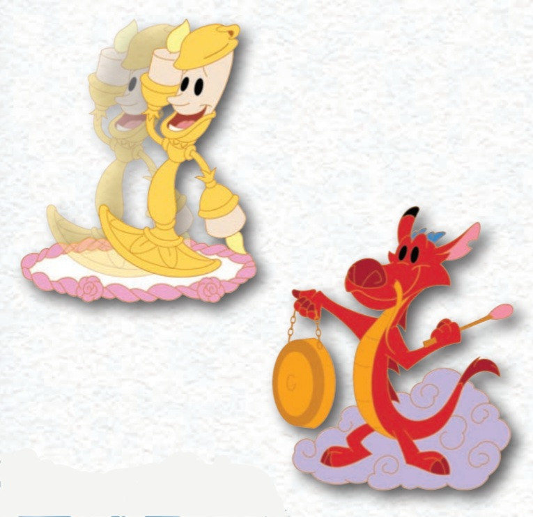Lumiere and Mushu Pin Set - Full Set