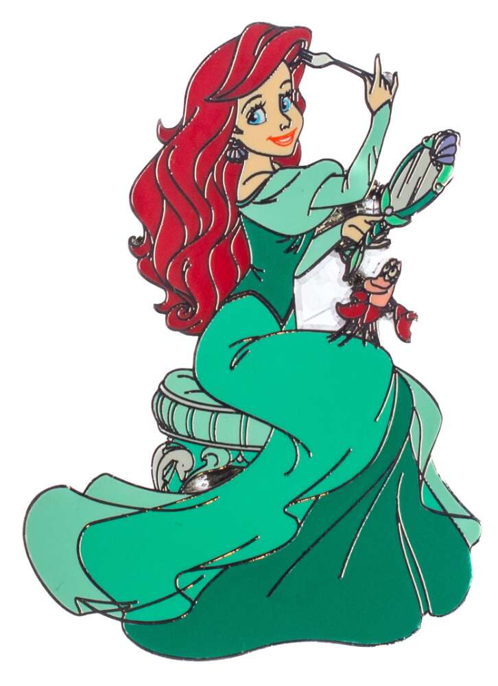 ariel in her green dress La Petite Sirene - gown with full flair