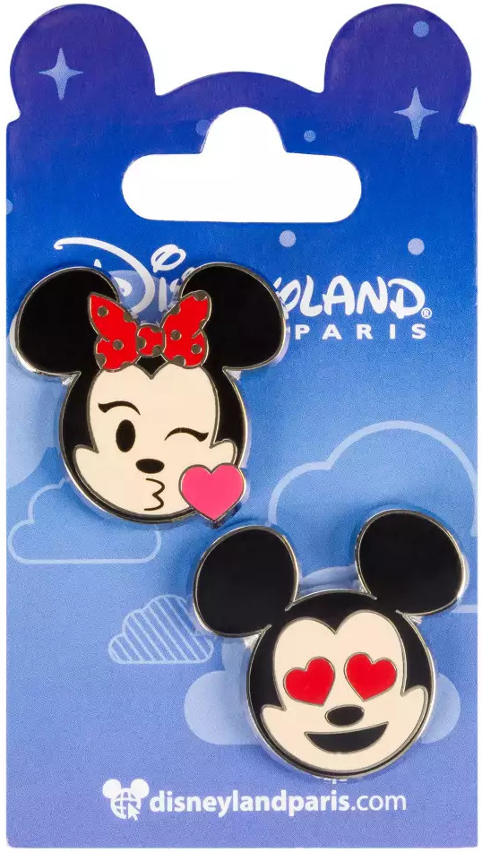 Mickey And Minnie Mouse Emoji Pins
