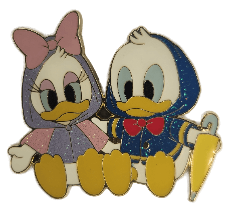 April Showers Collection - Donald and Daisy in Raincoats | PIN 67147