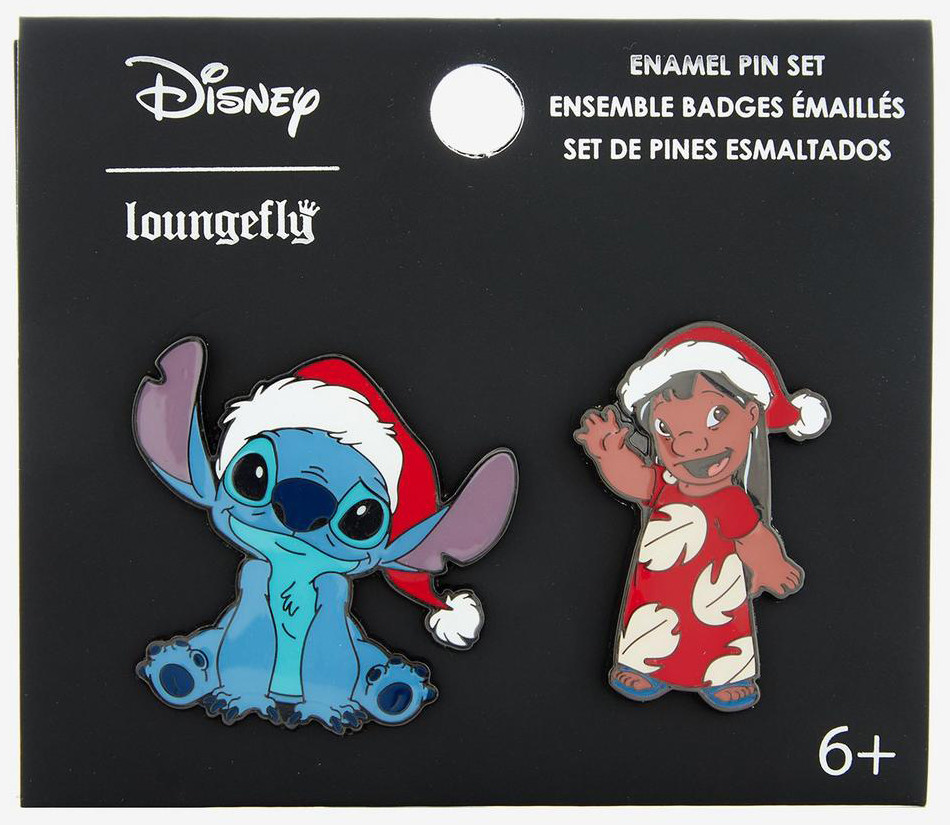 Lilo & Stitch Santa Hat Pin Set