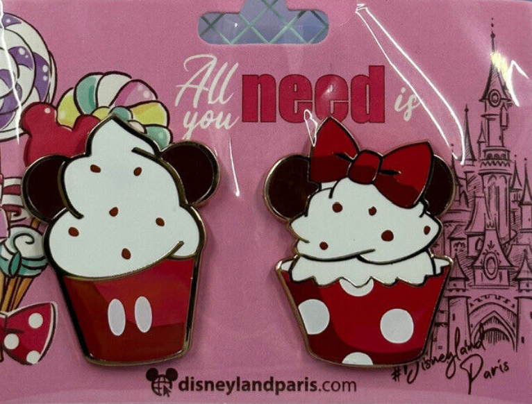 Mickey and Minnie Cupcake Pin Set - Full Set