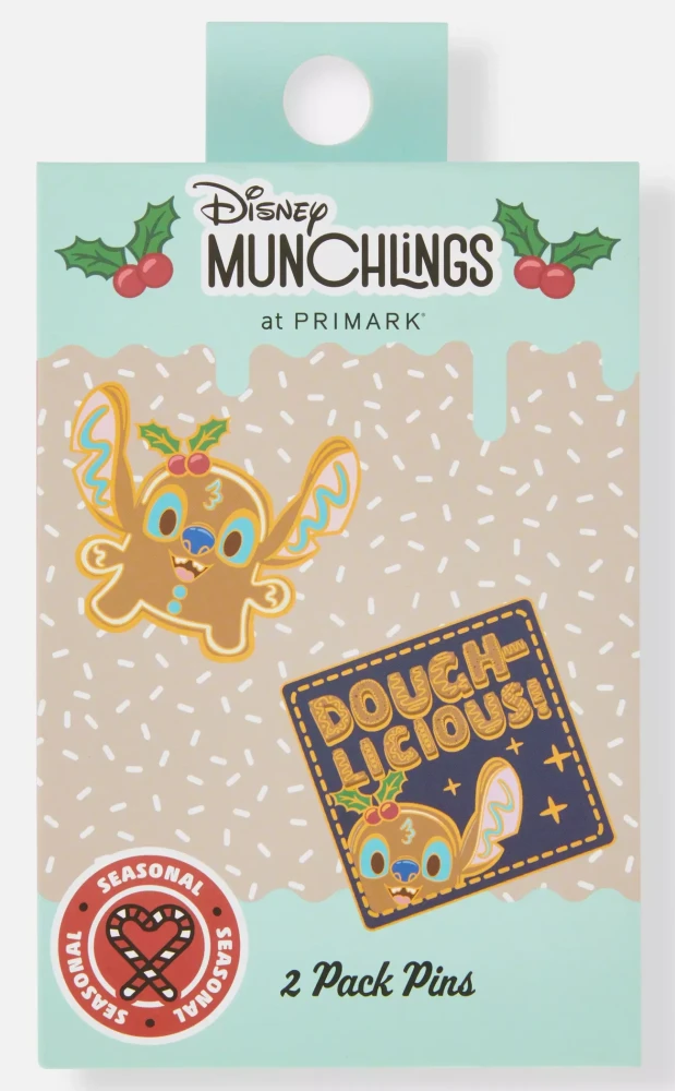 2pk Disney's Munchlings Christmas Pins - Stitch
