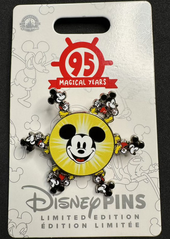 95 Magical Years - Mickey Mouse 95th Spinner Pin | PIN 68637