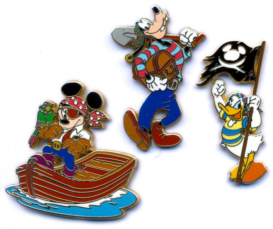 Mickey and Friends Pirates Pin Set