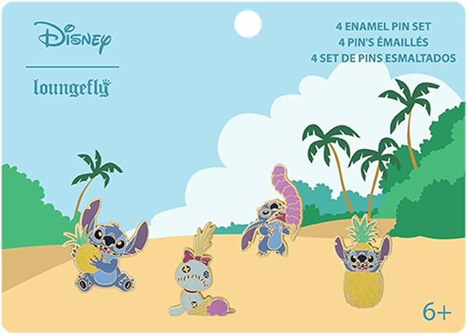 Stitch Pineapple 4-Piece Pin Set