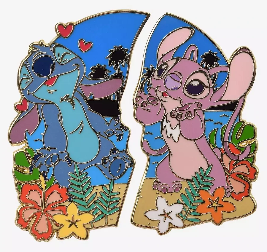 Angel & Stitch Beach Kisses Pin Set - Full Set