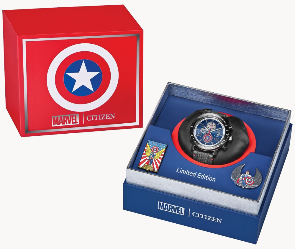 Captain America 80th Anniversary Watch and 2-Pin Set