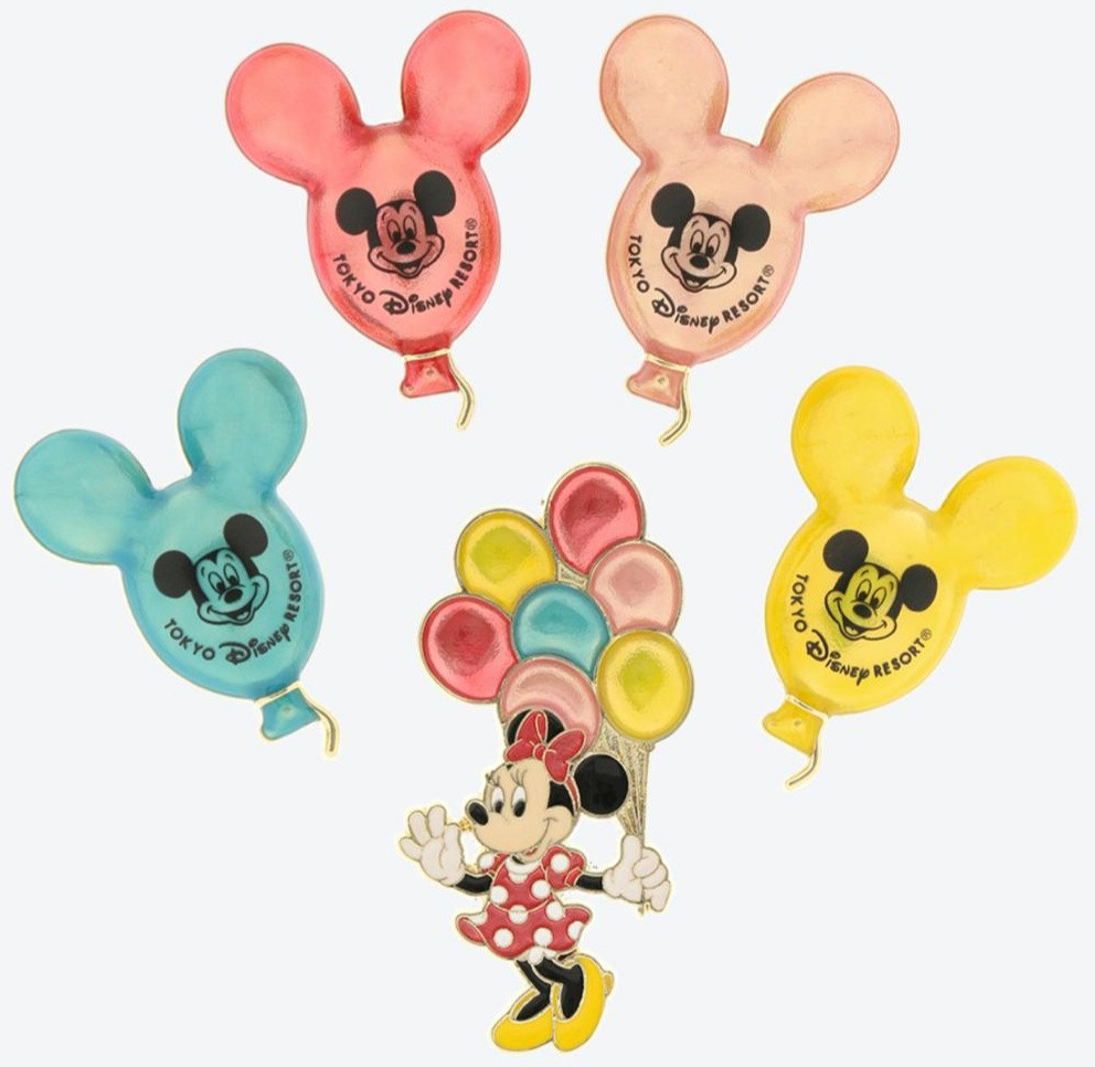 Minnie and Tokyo Disneyland Resort Balloons Pin Set - Full Set
