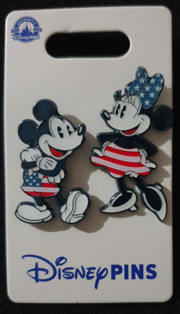 Stars and Stripes 2-Pin Set - Mickey and Minnie