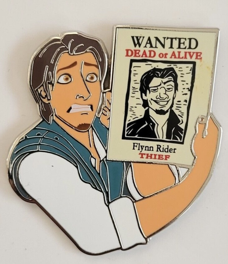 tangled-flynn-rider-with-wanted-poster-pin-76948 for Flynn Rider Wanted Poster Free Printable Tangled - Flynn Rider with Wanted Poster | PIN 76948 for Flynn Rider Wanted Poster Free Printable