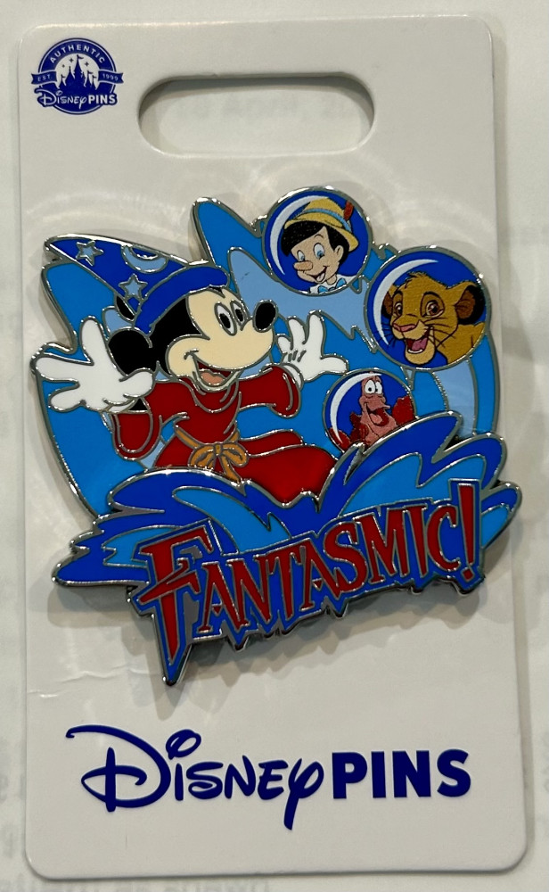Fantasmic! — Sorcerer Mickey, Pinocchio, Simba and Sebastian | PIN