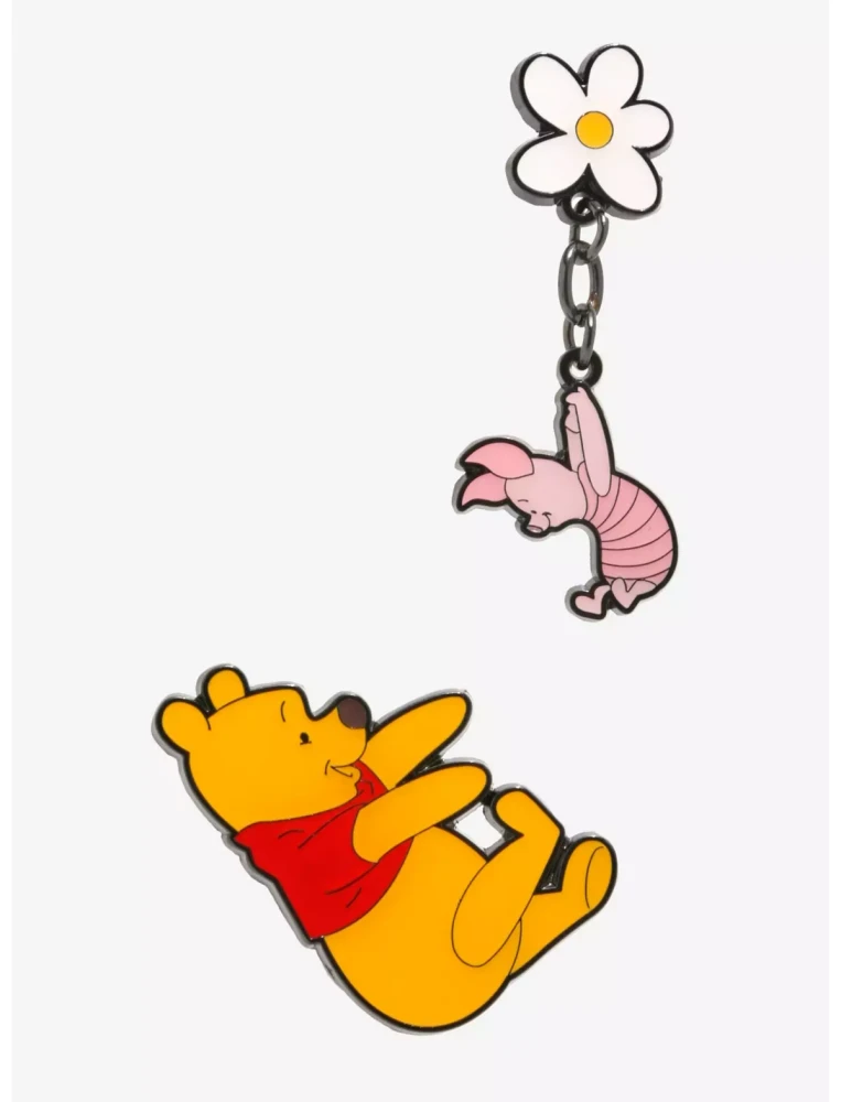 Winnie The Pooh Duo Flower Enamel Pin Set