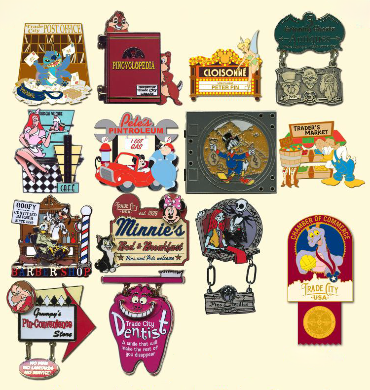 Trade City Businesses Framed Set