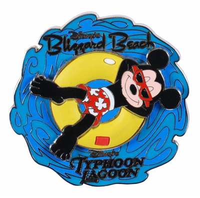 DisneyStore PALS イーヨー ピンバッジ Disney's Water Parks - Mickey Yellow Floaty Spinner - Blizzard