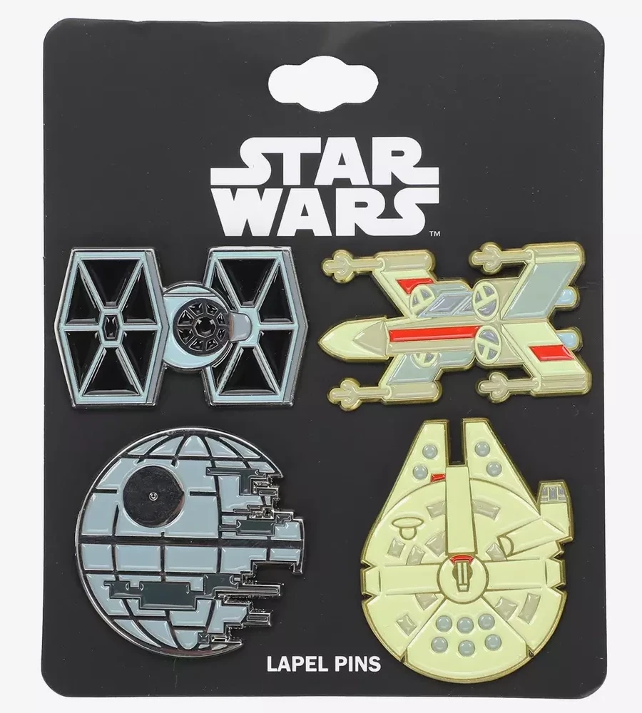 Tie Fighter & Rebel X-Wing Pin Set