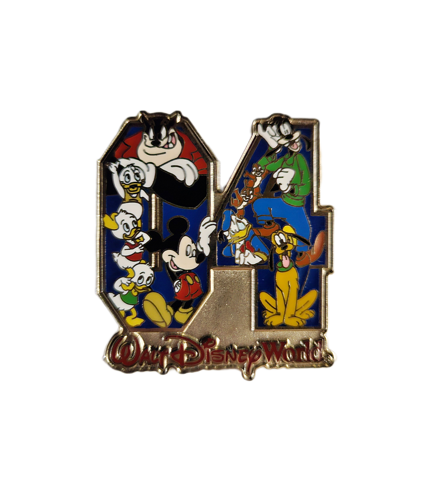 2004 Dated Year Pins - '04' Mickey Mouse, Donald Duck, Chip n Dale